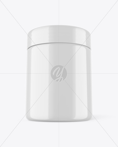 Glossy Protein Jar Mockup