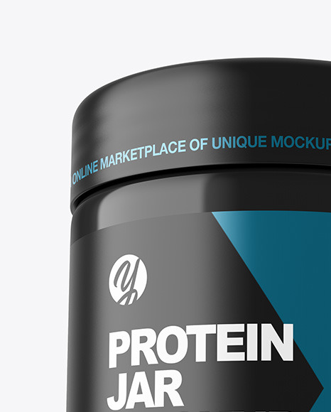 Glossy Protein Jar Mockup