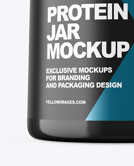 Glossy Protein Jar Mockup