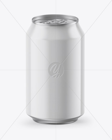 Metallic Drink Can w/ Glossy Finish Mockup