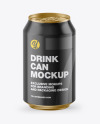 Metallic Drink Can w/ Glossy Finish Mockup