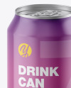 Metallic Drink Can w/ Glossy Finish Mockup