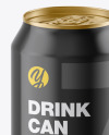 Metallic Drink Can w/ Glossy Finish Mockup