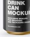 Metallic Drink Can w/ Glossy Finish Mockup