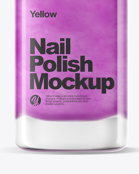 Nail Polish Bottle Mockup w/ Glossy Cap