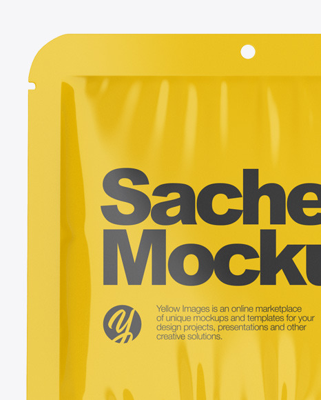 Glossy Sachet Mockup