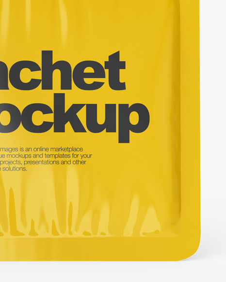 Glossy Sachet Mockup