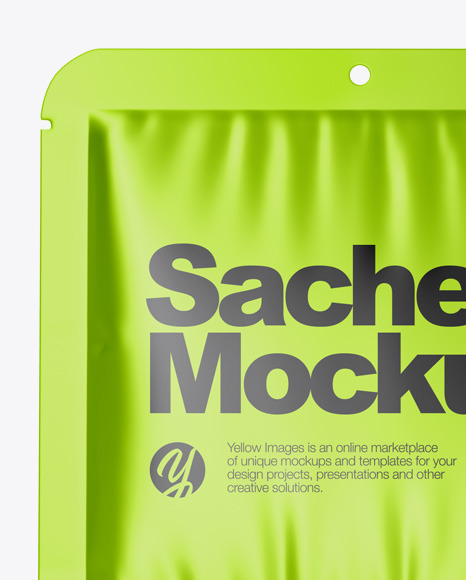 Metallic Sachet Mockup