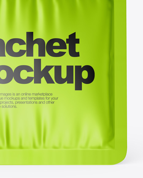 Metallic Sachet Mockup