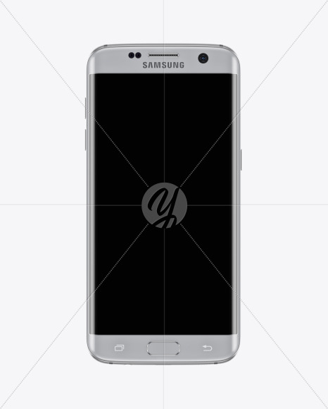 Silver Titanium Samsung Galaxy S7 Phone Mockup