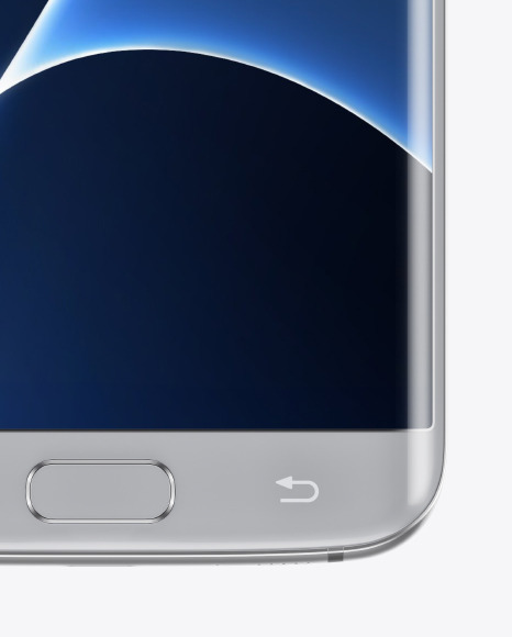 Silver Titanium Samsung Galaxy S7 Phone Mockup