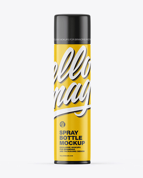 Glossy Spray Bottle Mockup