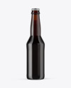 Amber Glass Bottle With Red Ale Mockup