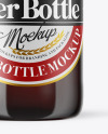 Amber Glass Beer Bottle Mockup