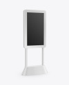 Digital Kiosk Mockup - Half Side View