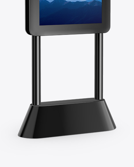 Digital Kiosk Mockup - Half Side View