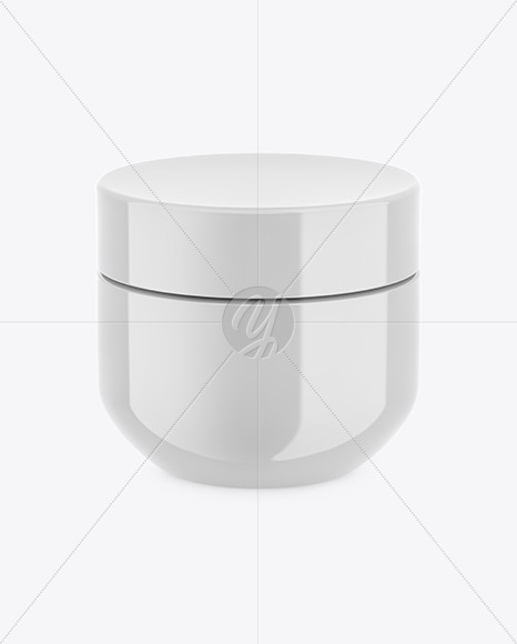 Glossy Cosmetic Jar Mockup