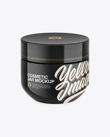 Glossy Cosmetic Jar Mockup