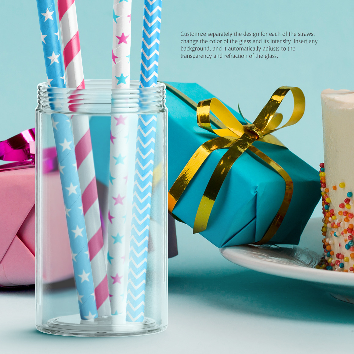 Paper Straw Mockups Set