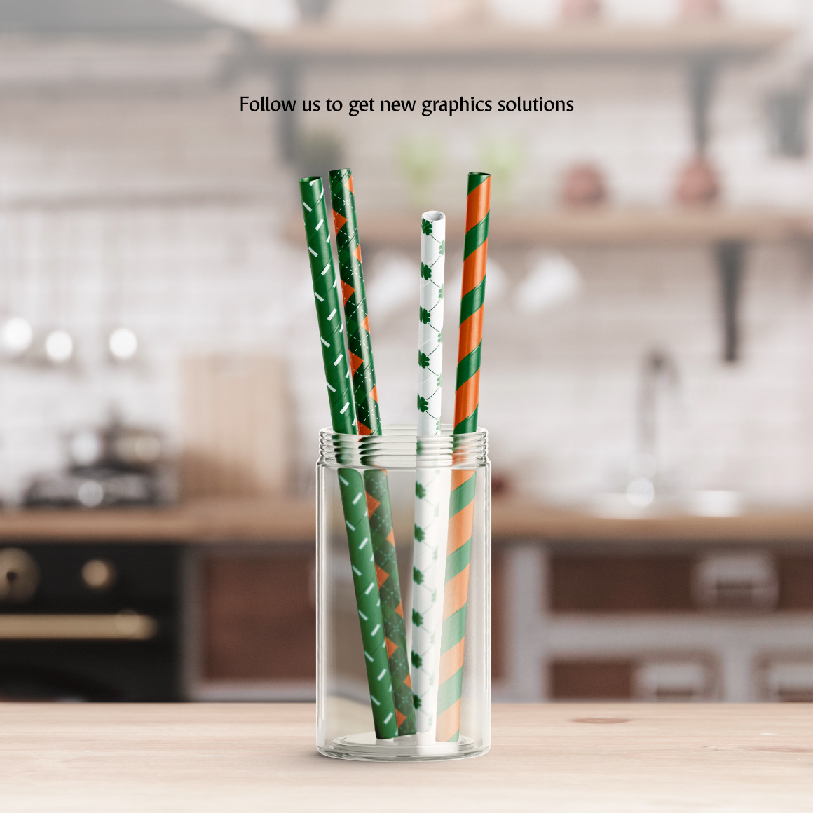 Paper Straw Mockups Set