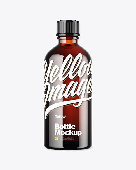 Amber Bottle Mockup