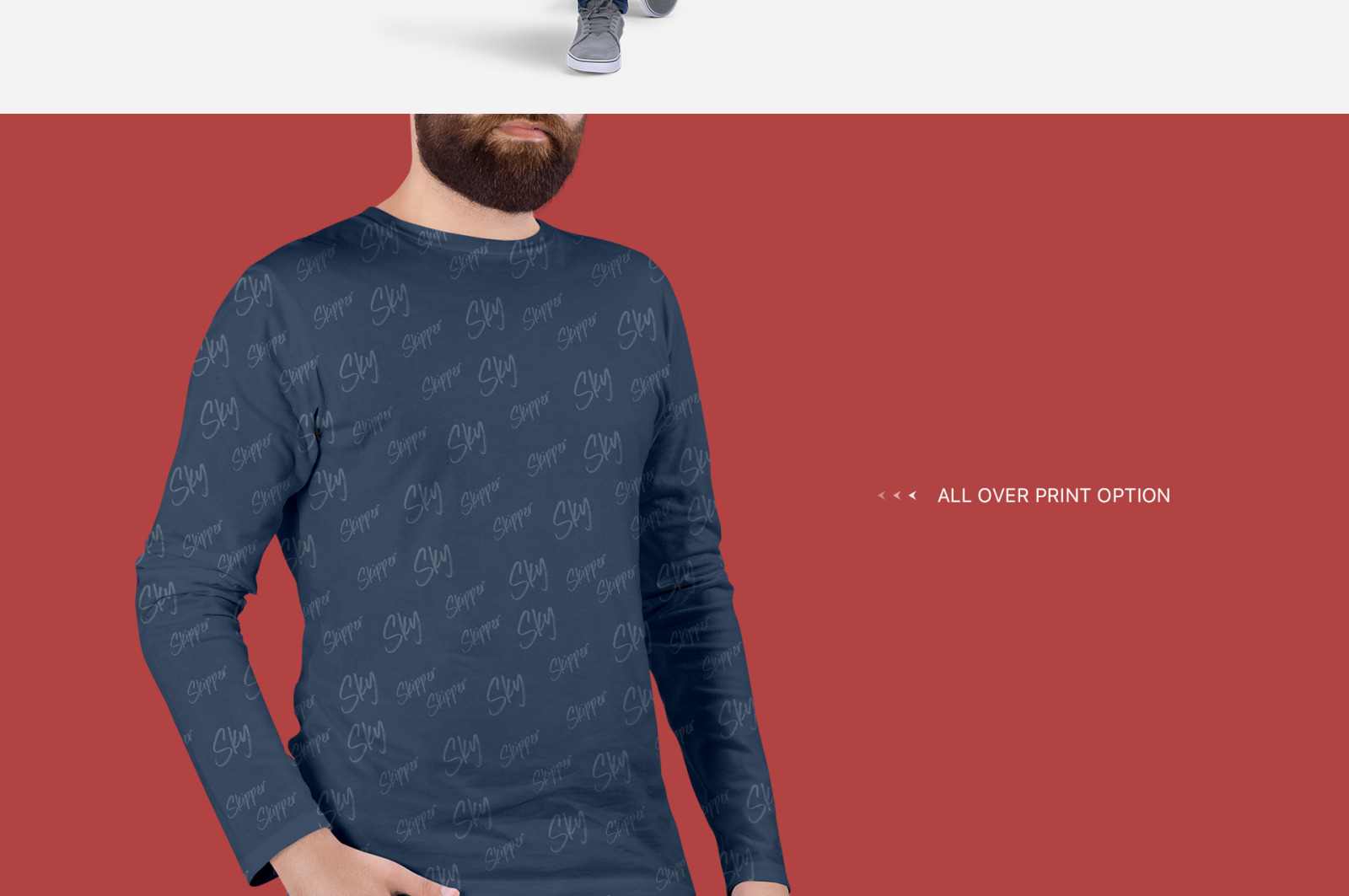 Men&#039;s Crew Neck Shirt Mockup Set