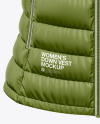 Matte Women's Down Vest Mockup - Front View