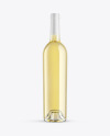 Clear Glass White Wine Bottle Mockup