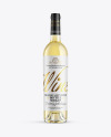 Clear Glass White Wine Bottle Mockup