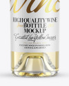 Clear Glass White Wine Bottle Mockup