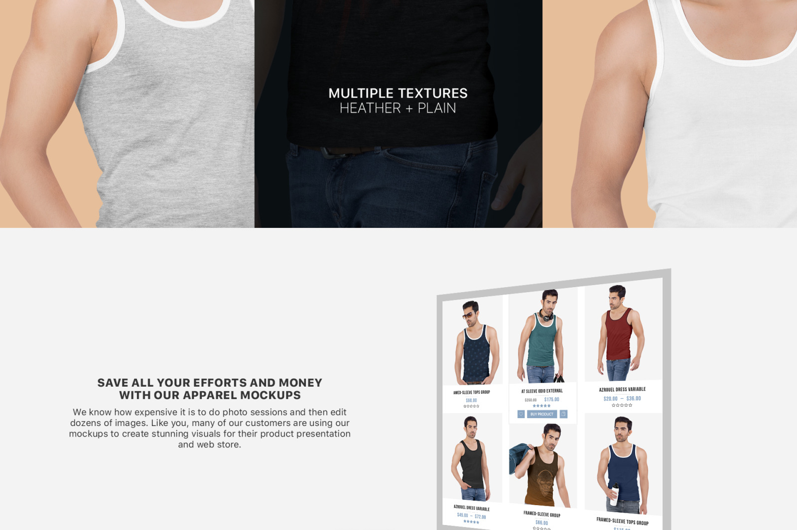 Men&#039;s Tank Top Mockup Set