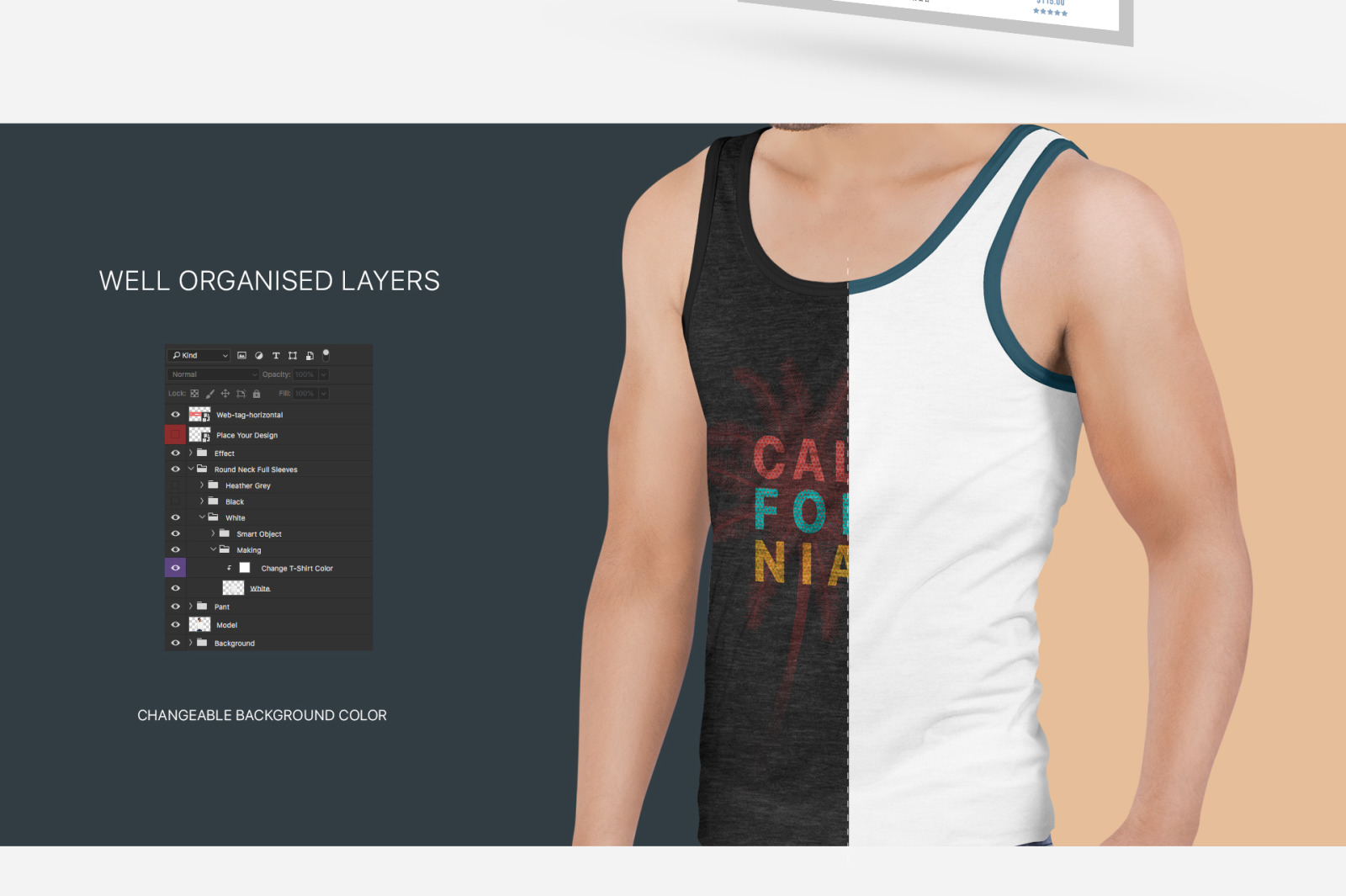 Men&#039;s Tank Top Mockup Set