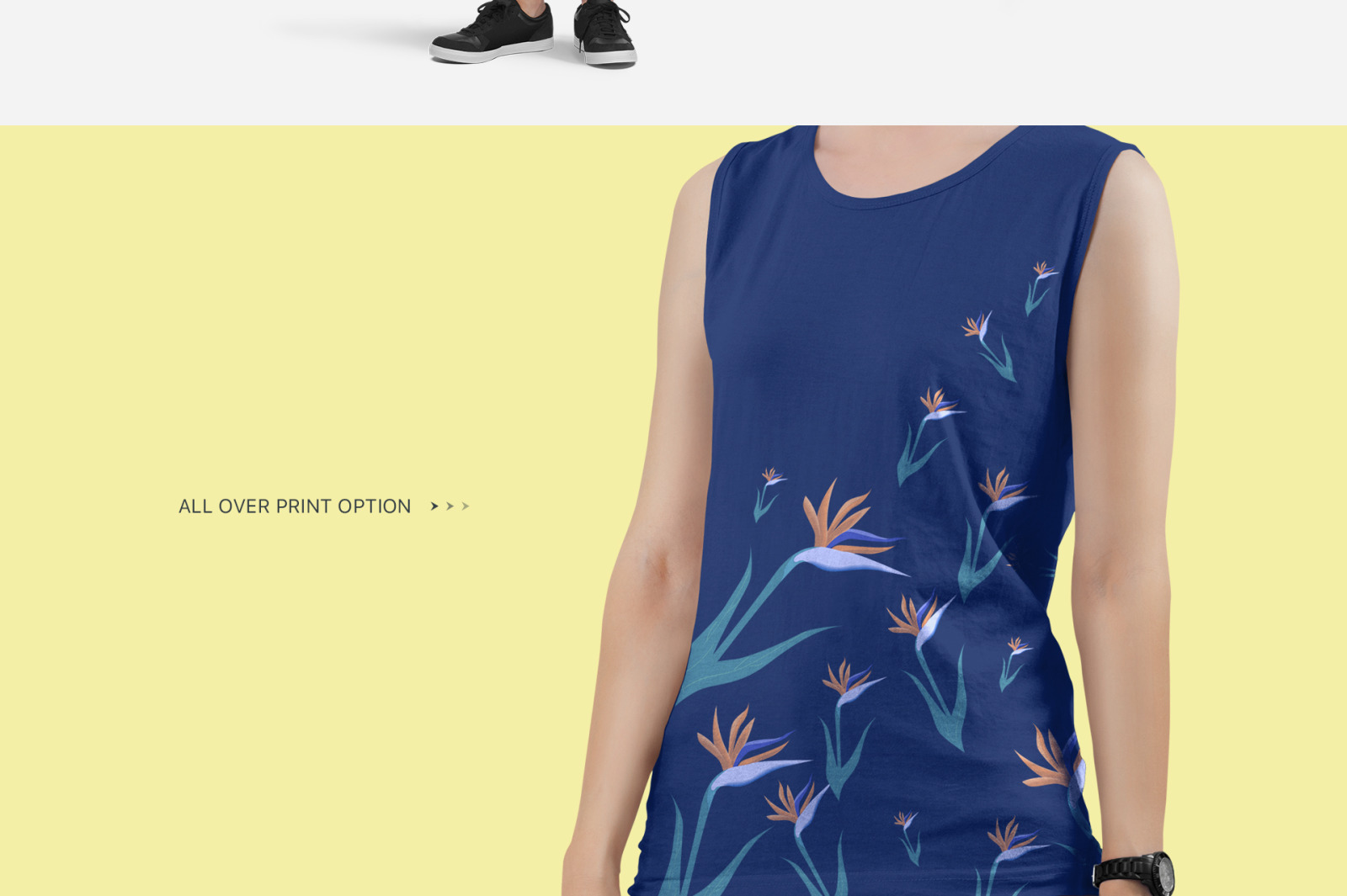 Women&#039;s Sleeveless Shirt Mockup Set