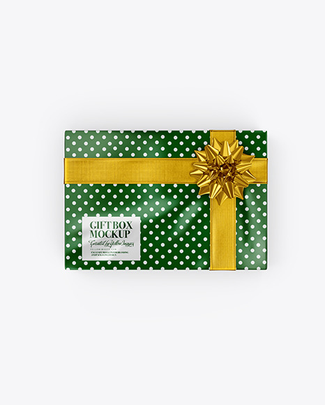 Glossy Gift Box Mockup