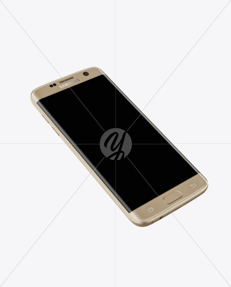 Gold Platinum Samsung Galaxy S7 Phone Mockup