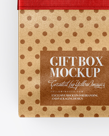 Kraft Gift Box Mockup