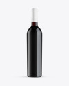 Green Glass Red Wine Bottle Mockup