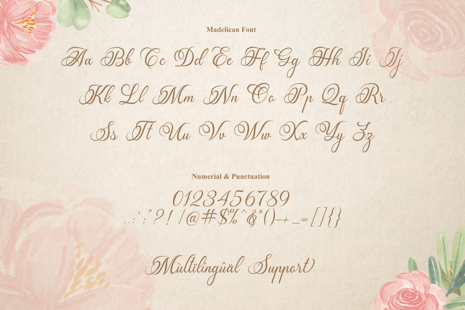 Madelican Calligraphy Font