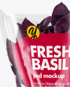 Plastic Bag With Purple Basil Mockup