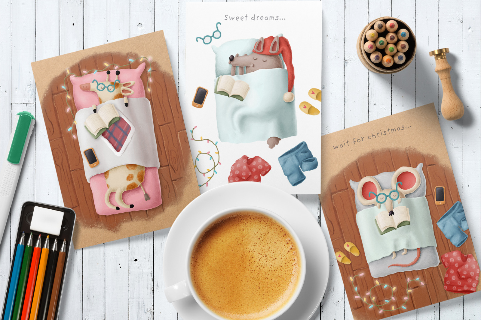 Sleeping animals clipart set Sleeping animals clipart set