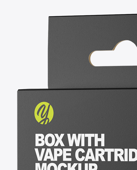 Paper Box with Vape Cartridge Mockup