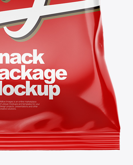 Glossy Snack Mockup - Front View