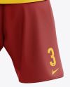 Men’s Full Soccer Kit with Lace-Up Jersey mockup (Back View)