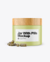 Jar With Pills Mockup