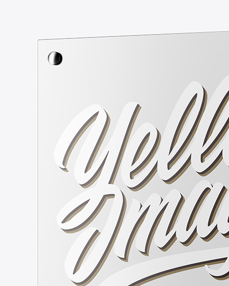 Metallic Nameplate Mockup