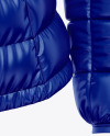 Glossy Women's Down Jacket Mockup - Front View