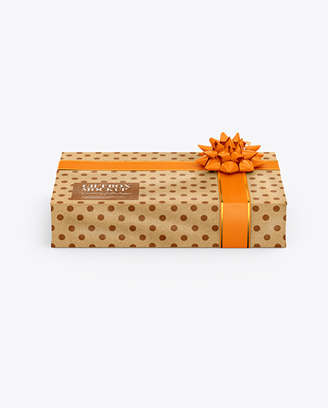 Kraft Gift Box Mockup