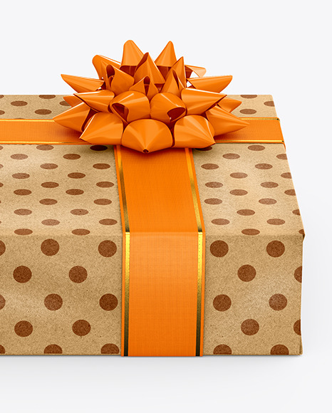 Kraft Gift Box Mockup