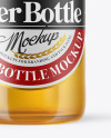 Clear Glass Lager Beer Bottle Mockup