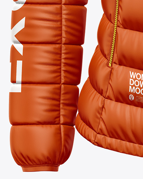 Matte Women's Down Jacket Mockup - Front View